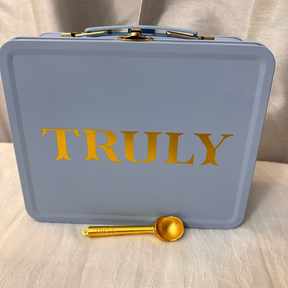 Truly skin care metal lunch box
